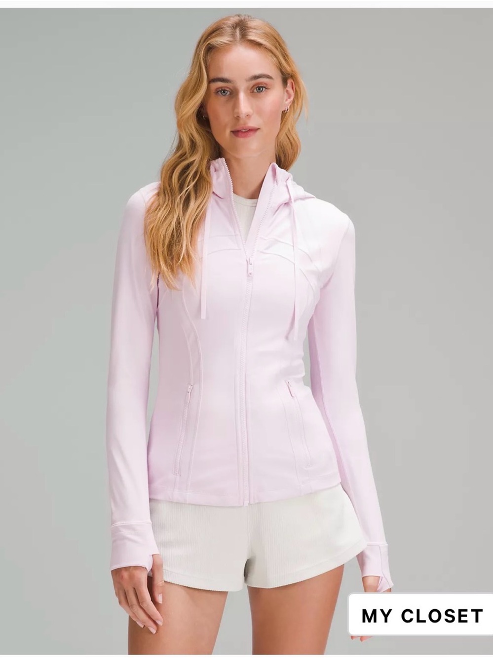 Lululemon Define Hooded Jacket Nulu in Meadowsweet Pink Size 4